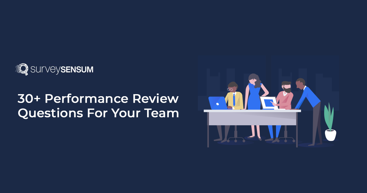 this is the banner image of performance review questions