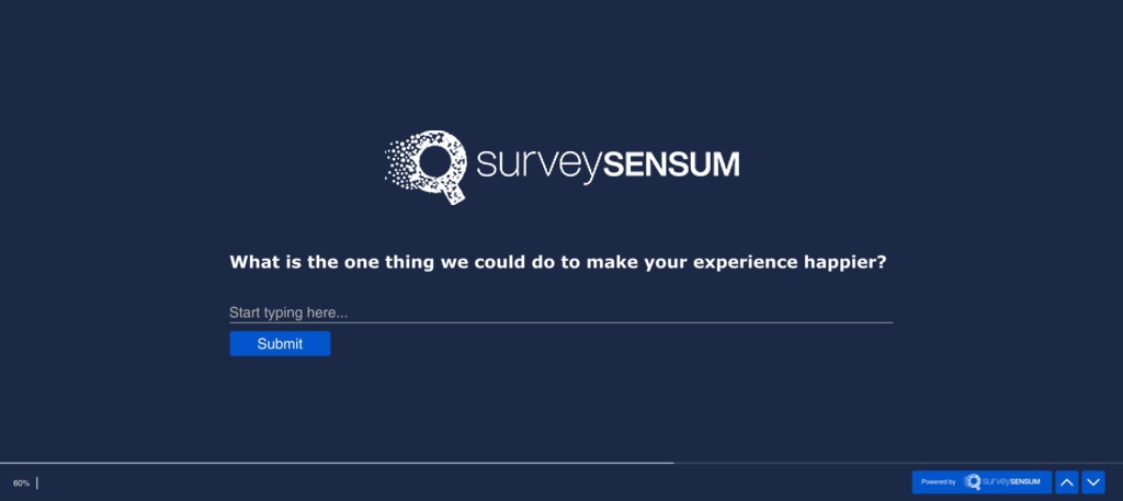 An image showing NPS follow up question for passives created on SurveySensum 