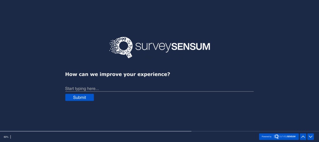 An image showing NPS follow-up question for detractors created on SurveySensum