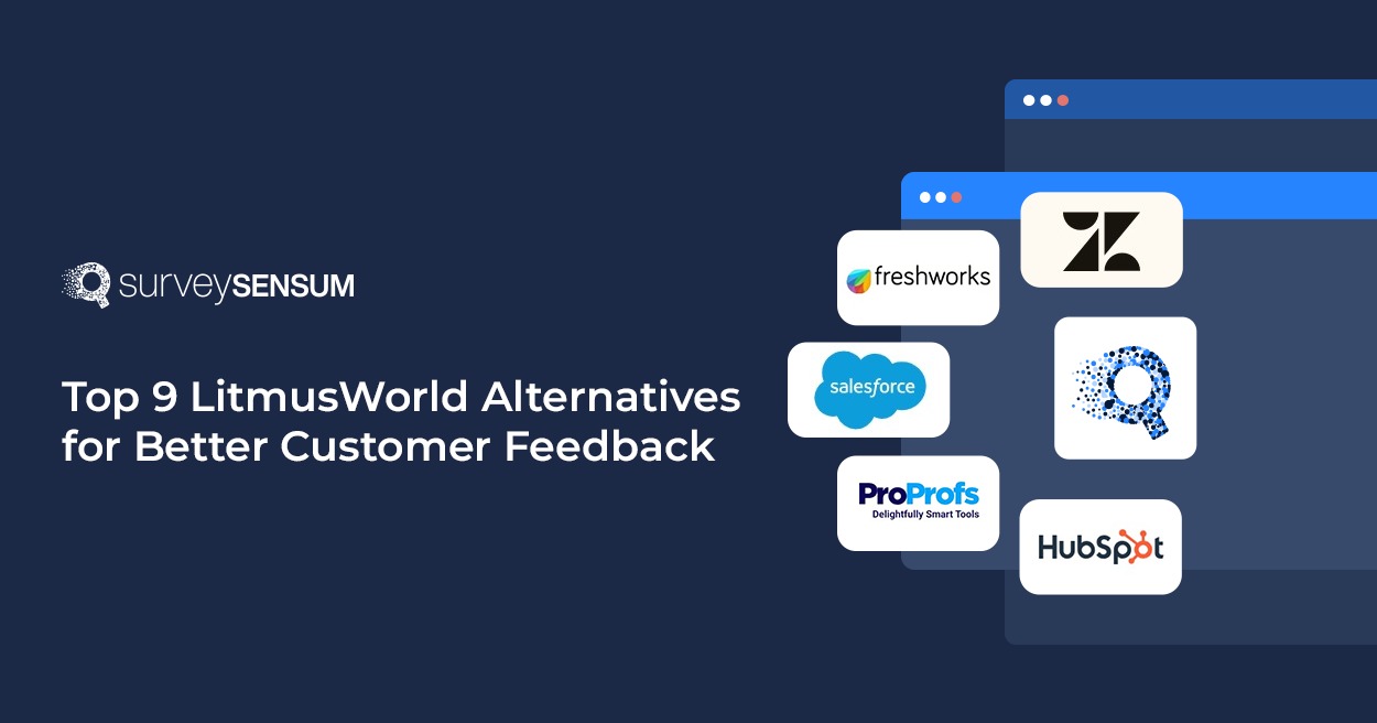 The banner image of the blog on the topic, Discover Top 9 LitmusWorld Alternatives for Better Customer Feedback