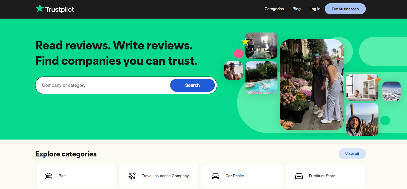 An image showing the LitmusWorld alternative, Trustpilot homepage