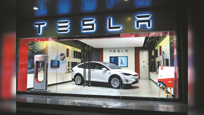 An image showing Tesla’s showroom, which is among the best customer service companies