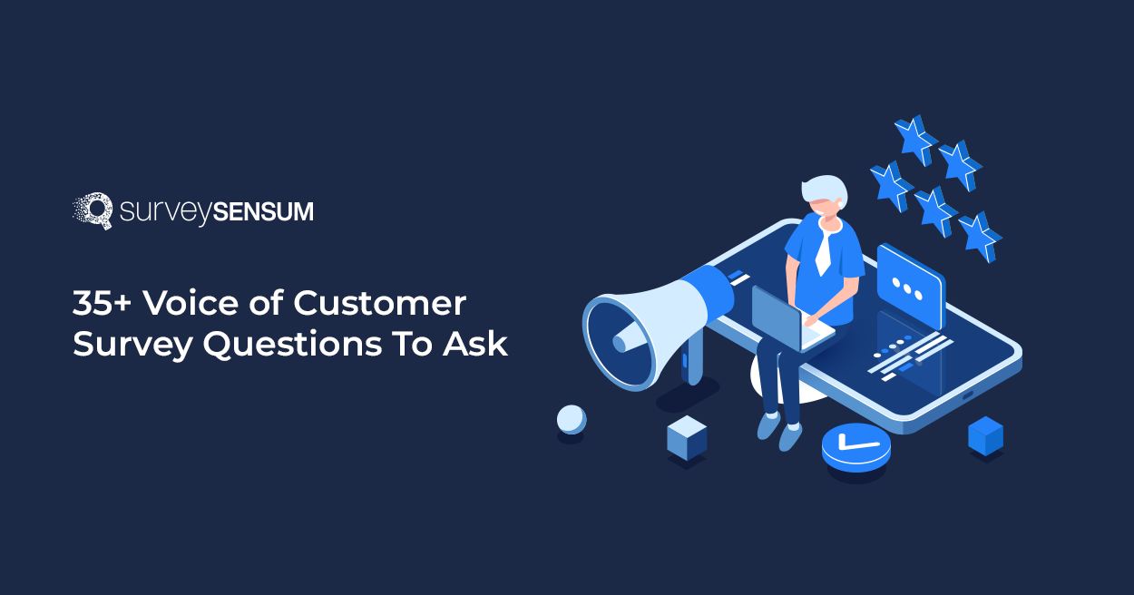 This is the banner image of voice of the customer questions