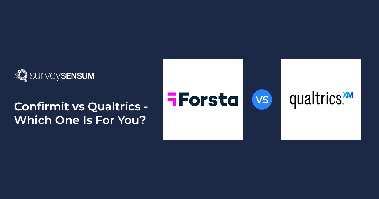 This is the banner image of confirmit vs qualtrics