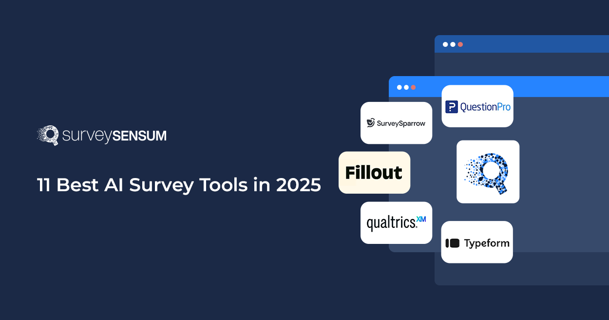 this is the banner image of AI survey tools