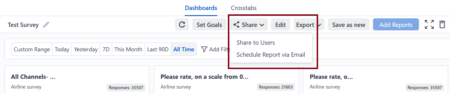 An image showing SurveySensum’s report scheduling feature.