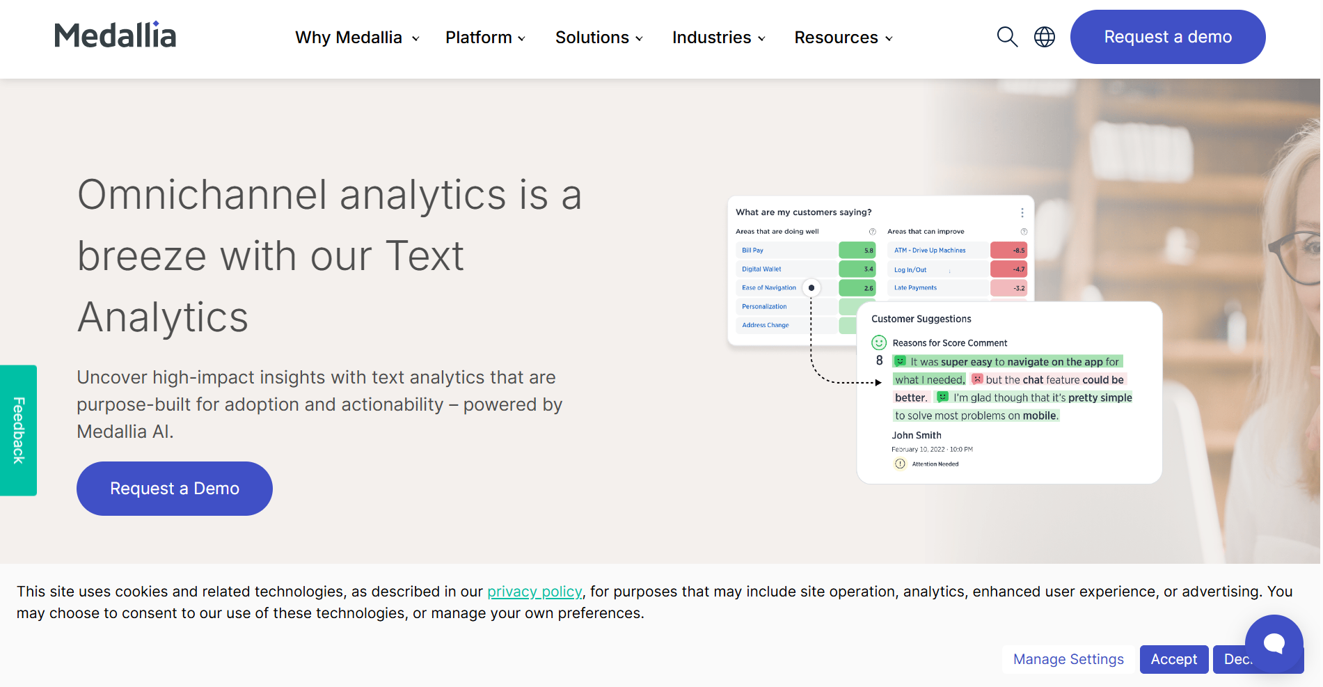 This is the banner image of medallia