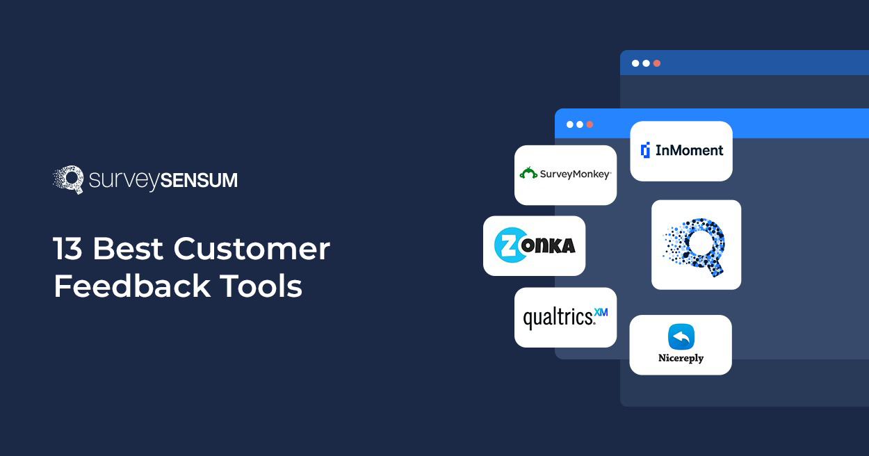 this is the banner image of 13 best customer feedback tools