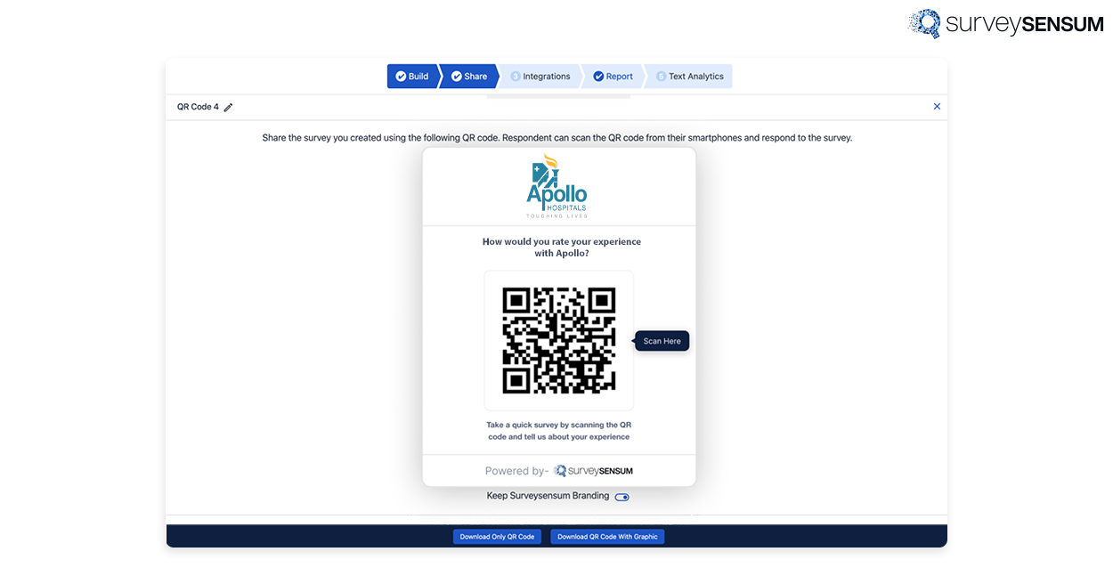 An image showing a QR code survey, allowing users to scan and provide feedback quickly using their mobile devices.