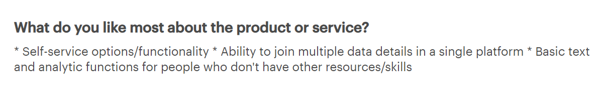 The image shows a con of the Qualtircs tool shared on Gartner.