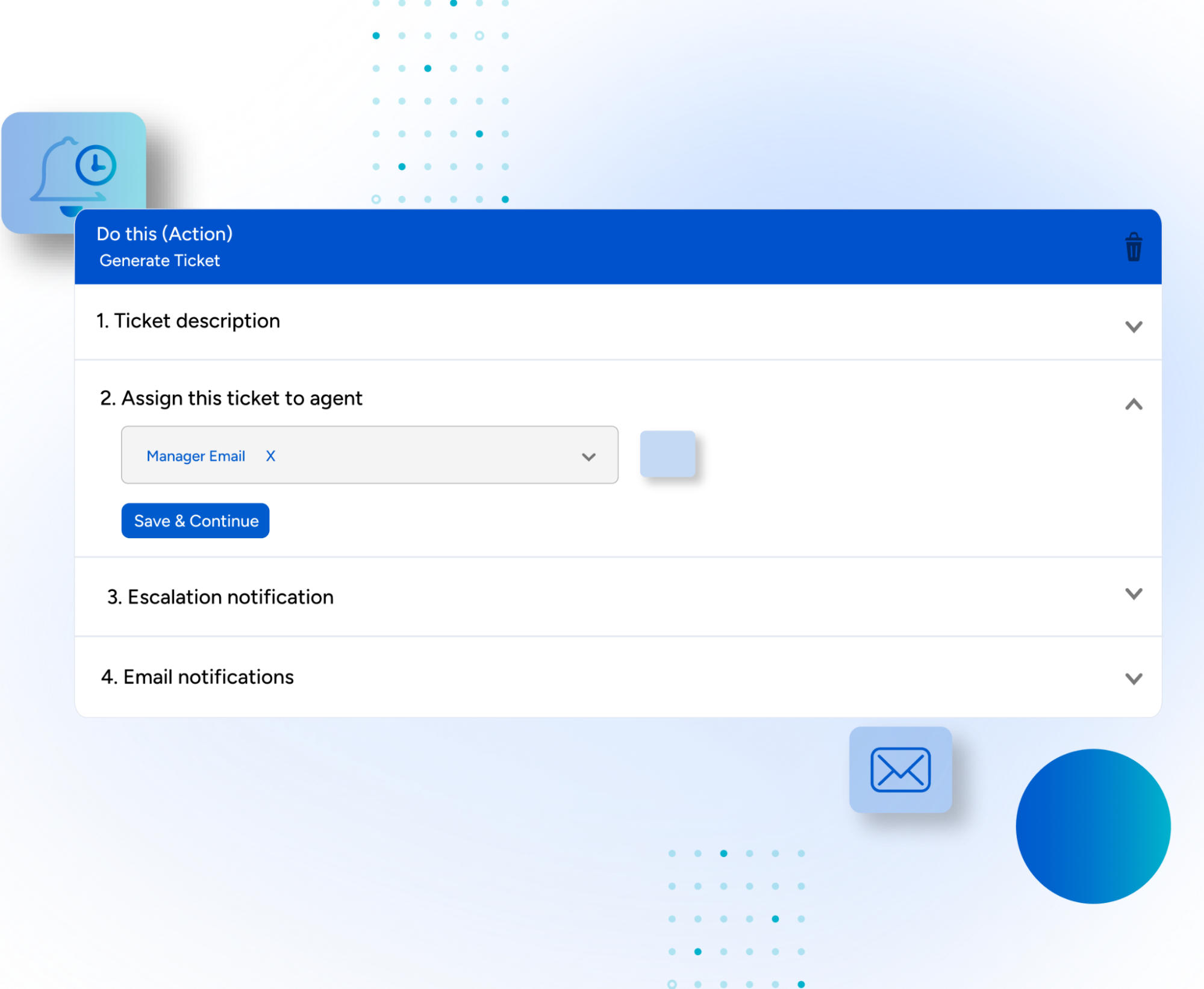The image shows the real-time ticketing management system.