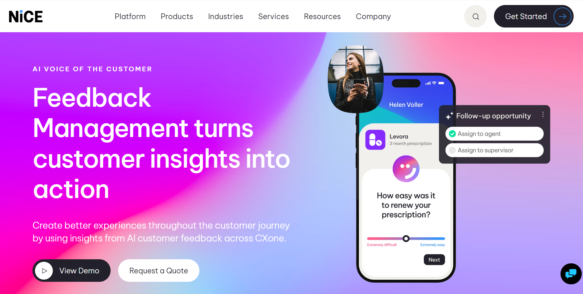 Dashboard of NICE Satmetrix from the listicle of Top 7 NPS Tools for Telecom Companies in 2026 by SurveySensum

