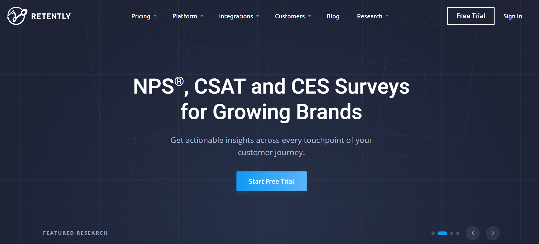 Dashboard of Retently from the listicle of 12 Best NPS Software Tools (Compared + Pricing + Reviews) by SurveySensum