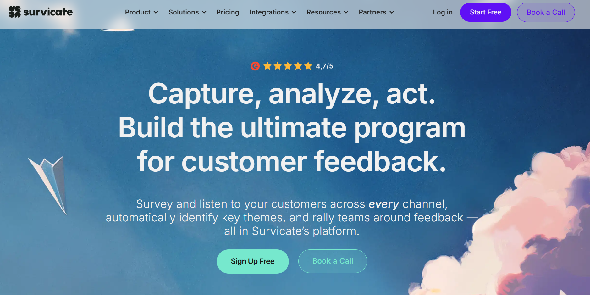 Dashboard of Survicate from the listicle of 12 Best Voice of Customer Tools: Compare Top VoC Platforms by SurveySensum
