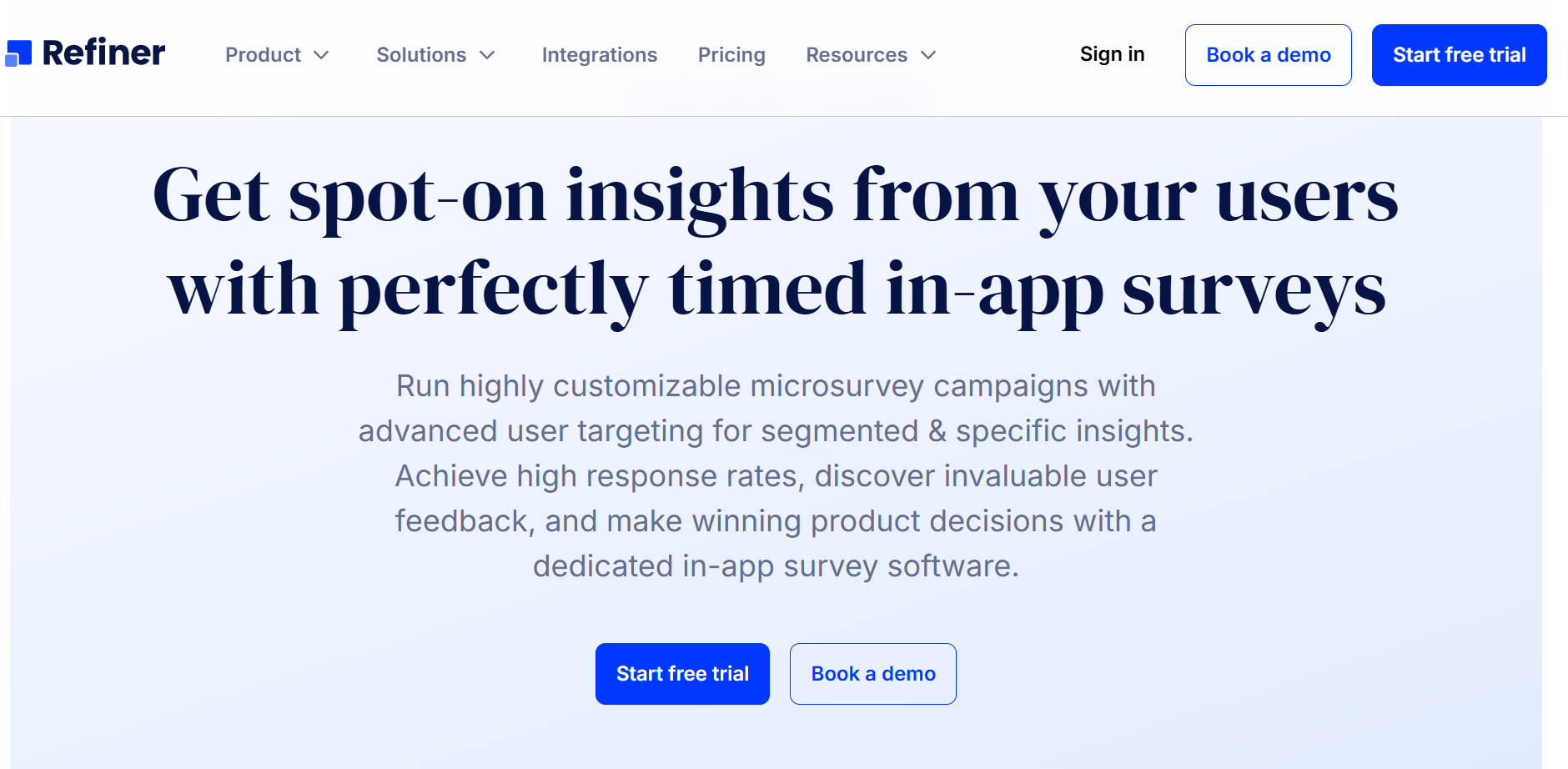 Dashboard of Refiner from the listicle of 12 Best NPS Software Tools (Compared + Pricing + Reviews) by SurveySensum 