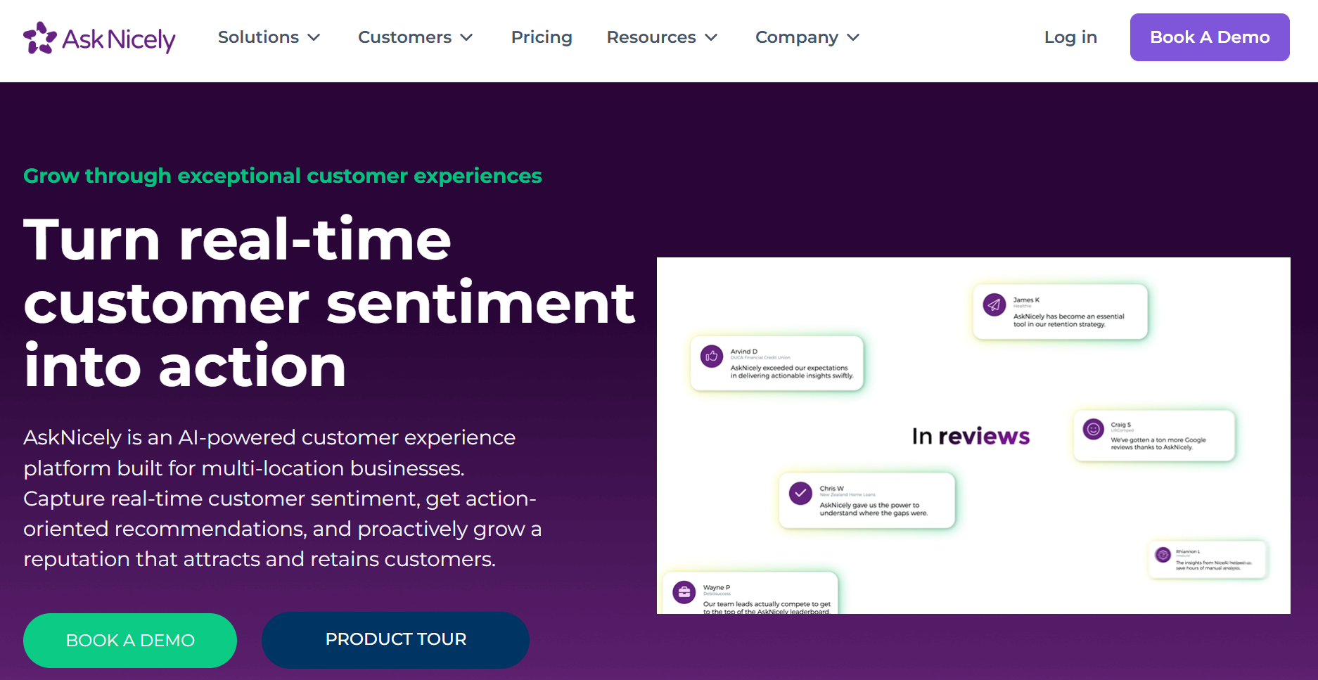 Dashboard of AskNicely from the listicle of 12 Best Voice of Customer Tools: Compare Top VoC Platforms by SurveySensum