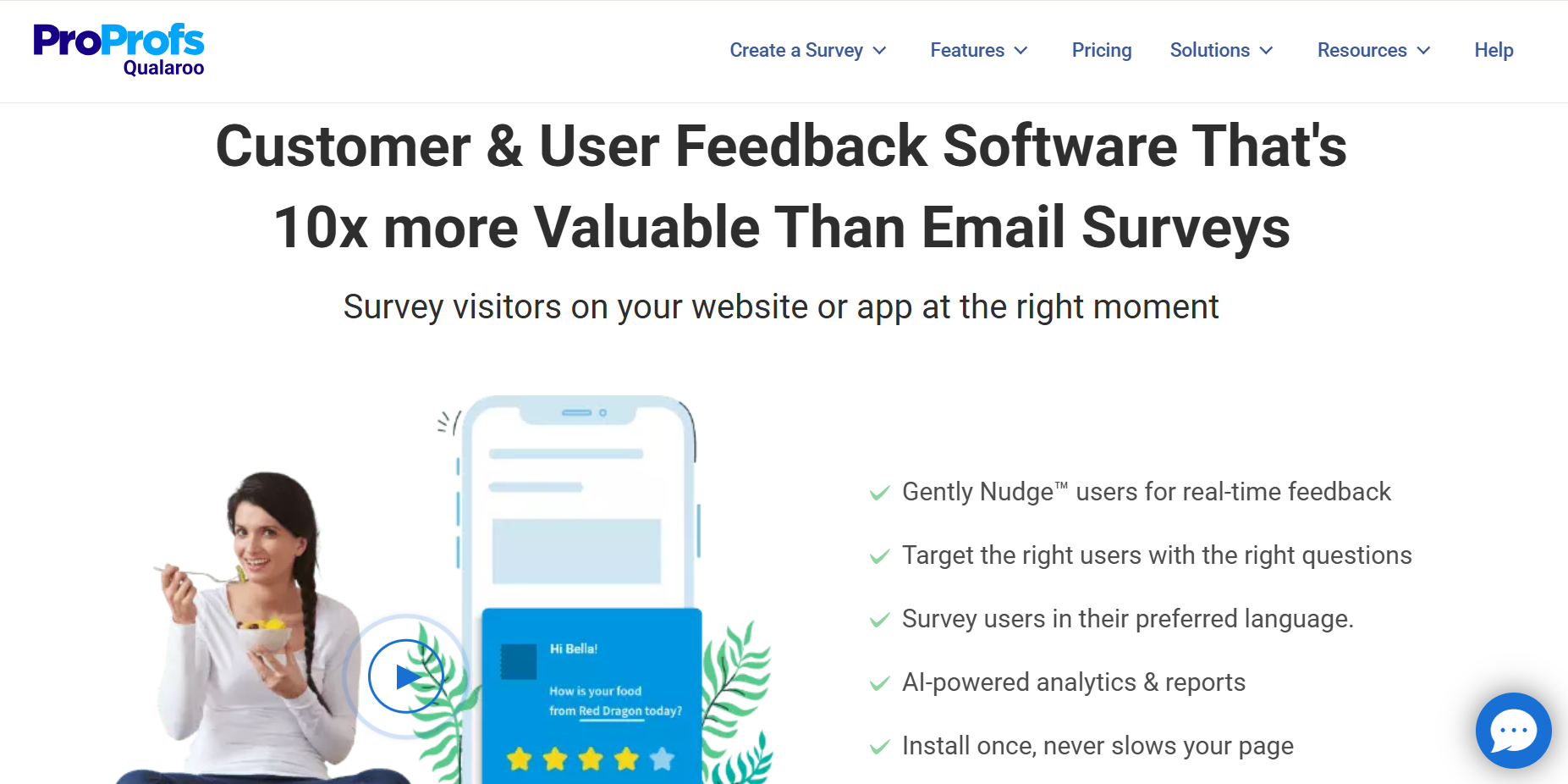 Dashboard of qualaroo from the listicle of Top 7 Qualtrics Alternatives Saudi Arabia CX Teams Use in 2026 by surveysensum 