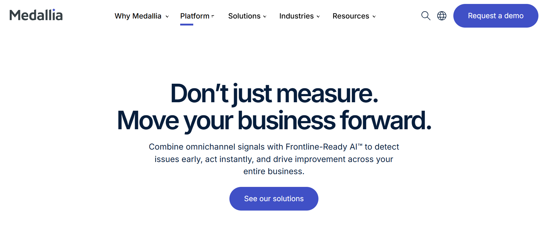 Dashboard of Medallia from the listicle of Top 6 NPS Tools in Saudi Arabia (2026): Built for WhatsApp, Arabic, and Fast Closure by SurveySensum