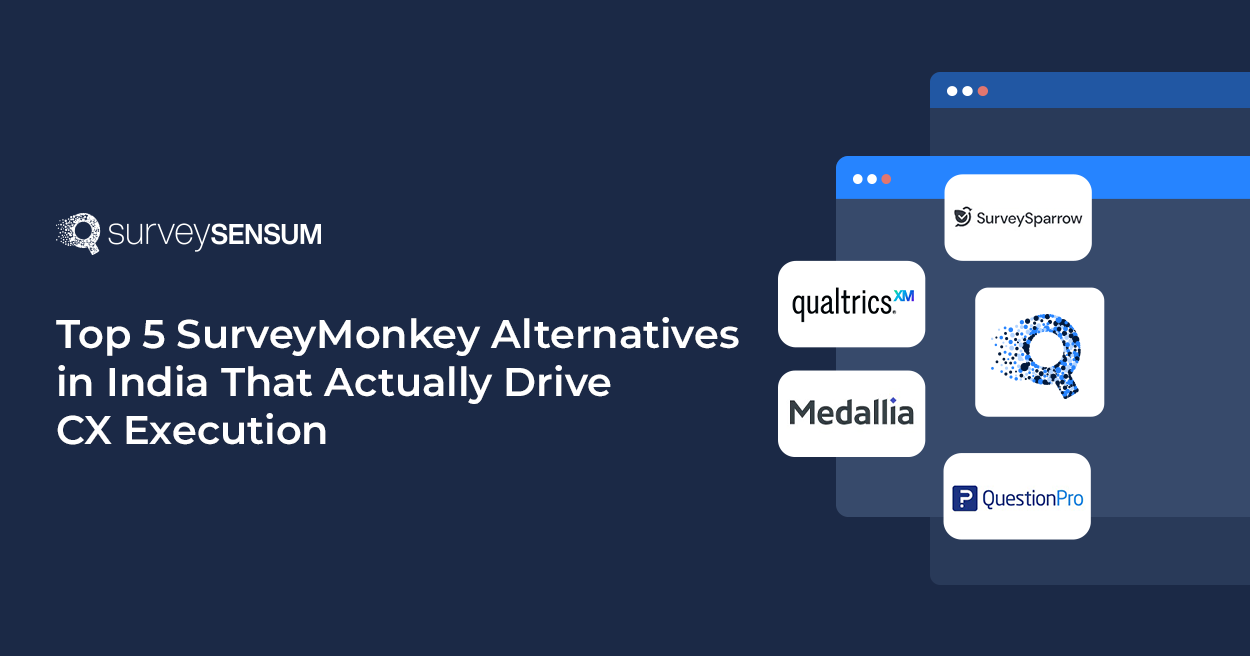 This is the banner image from the listicle of Top 5 SurveyMonkey Alternatives in India That Do More Than Collect Feedback by SurveySensum