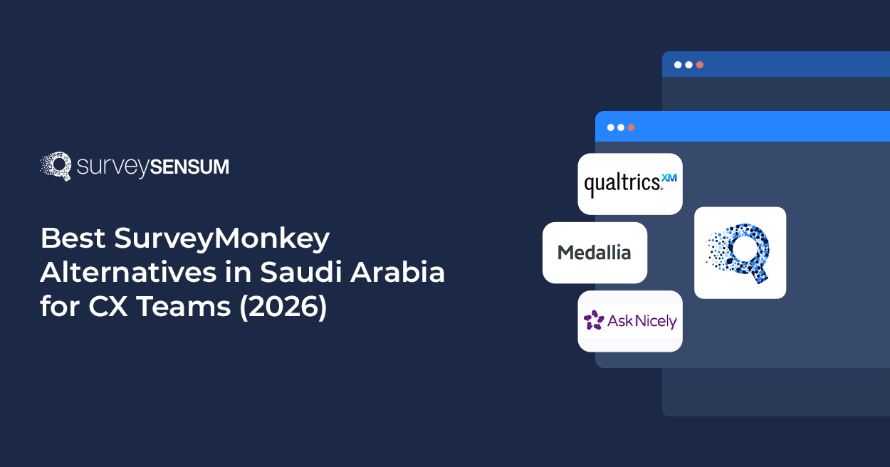 This is the banner image of Best SurveyMonkey Alternatives in Saudi Arabia for CX Teams (2026)