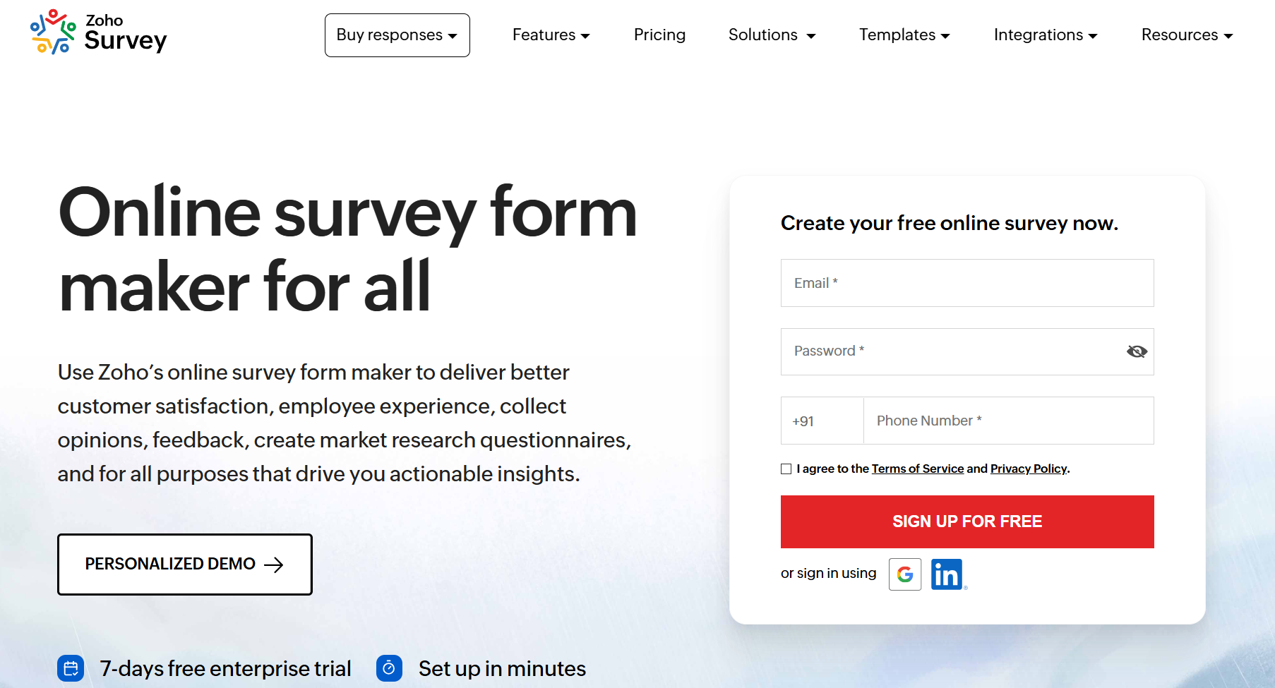 Dashboard of Zoho Survey from the listicle of Top 7 VOC Tools in Malaysia for Action-Oriented CX by SurveySensum