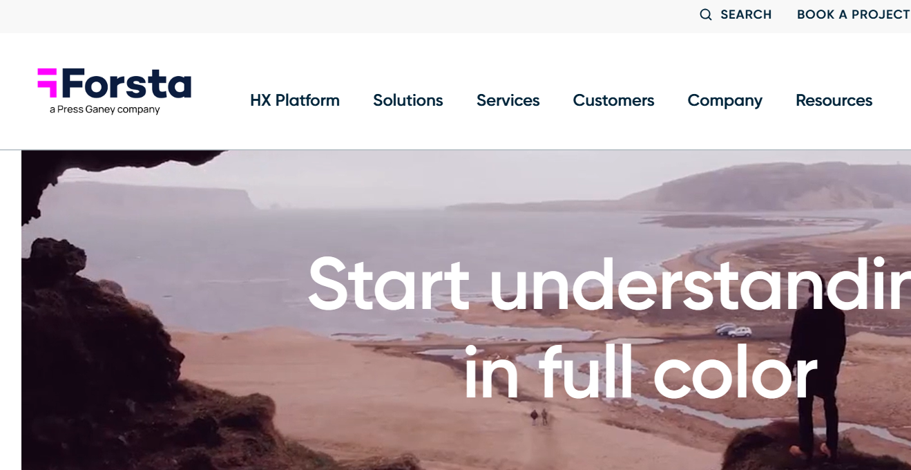 Dashboard of Forsta from the listicle of Top 6 VOC Tools in Indonesia for Actionable CX by SurveySensum