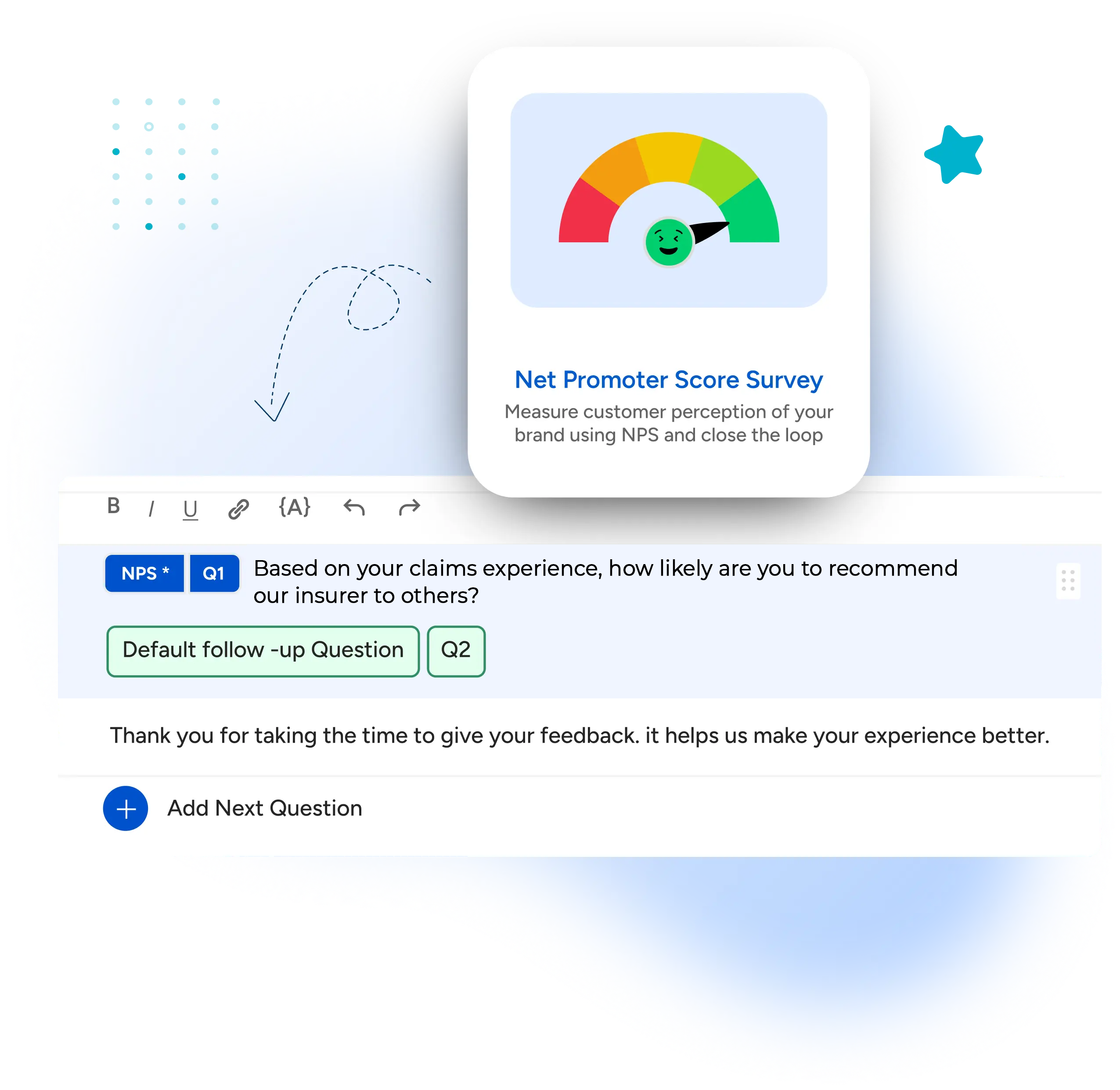 Dashboard of NPS Survey Builder from the listicle of Insurance Onboarding Survey: NPS Questions & Template by SurveySensum