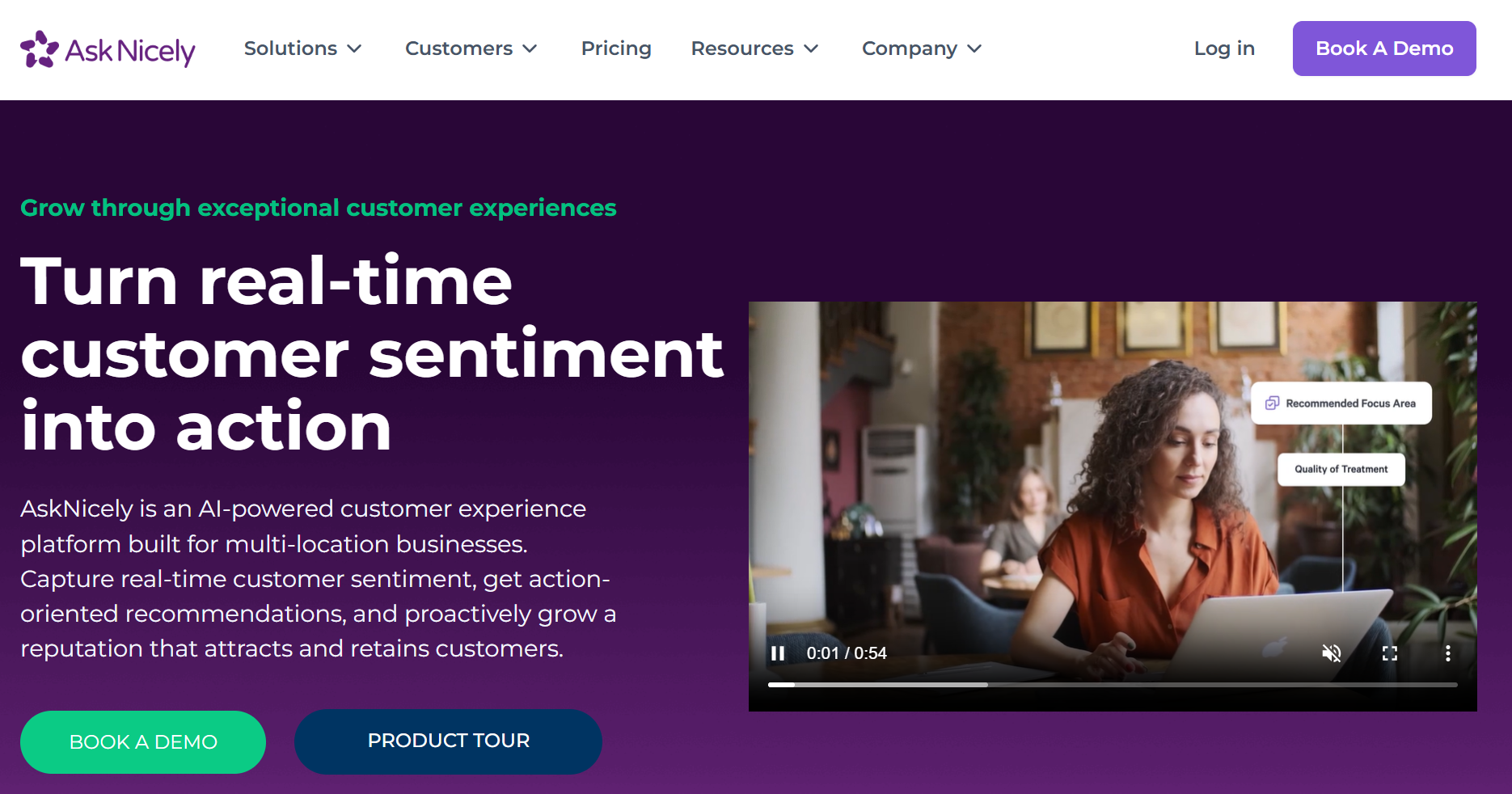 Dashboard of AskNicely from the listicle of Best NPS Software: From Measurement to Action by SurveySensum