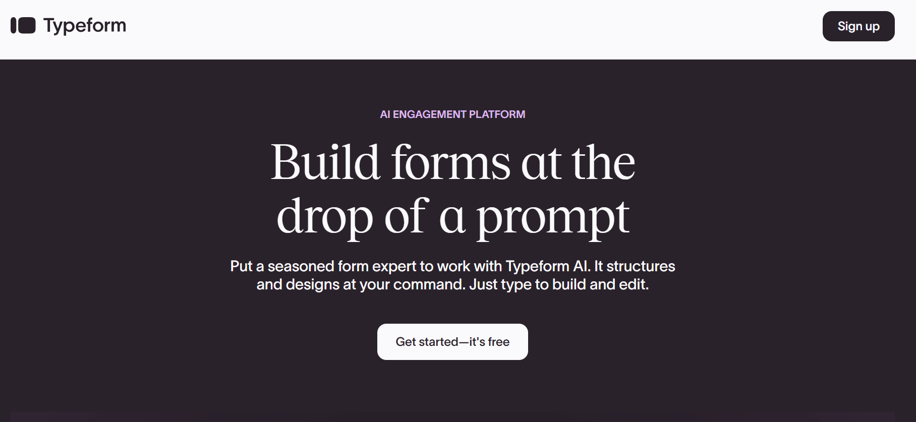 Dashboard of Typeform from the listicle of Top QuestionPro Alternatives in Indonesia for CX Teams by SurveySensum