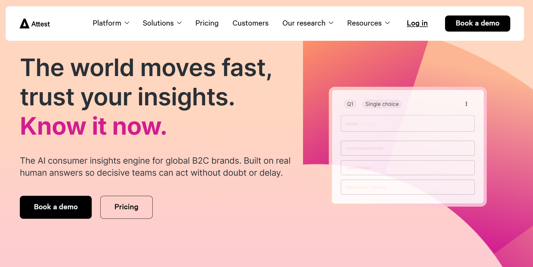 Dashboard of Attest from the listicle of 7 Best Zappi Alternatives in 2026 for Market Research Teams by SurveySensum