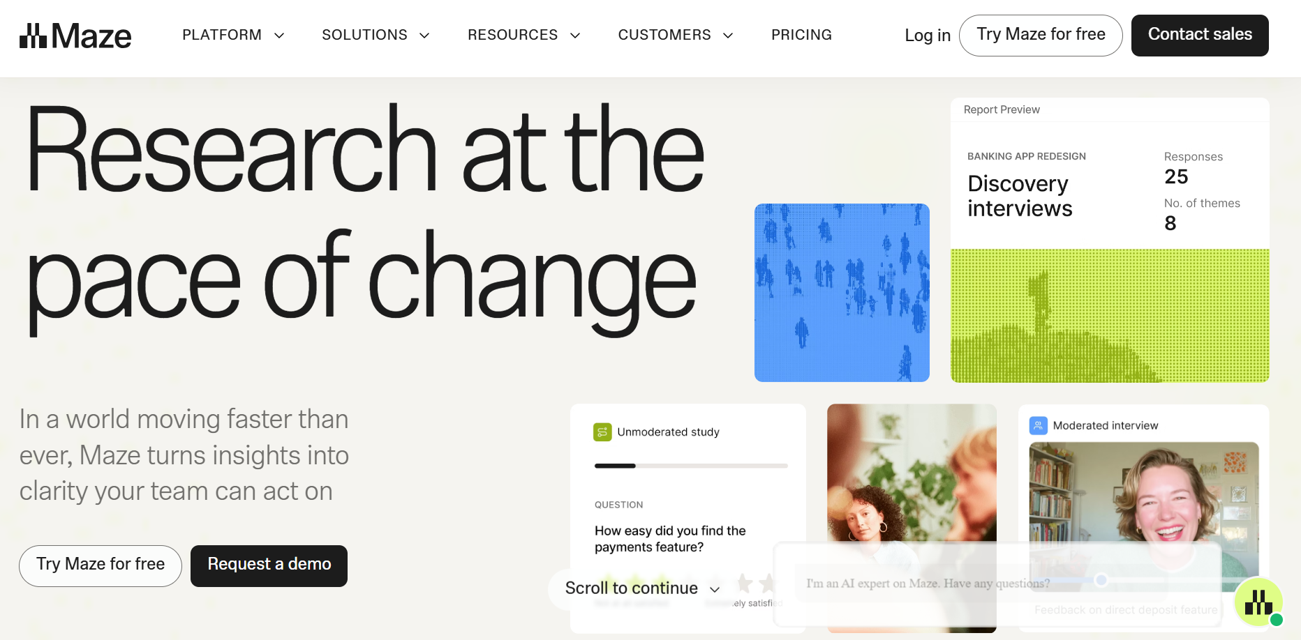  Dashboard of Maze from the listicle of 7 Best Zappi Alternatives in 2026 for Market Research Teams by SurveySensum