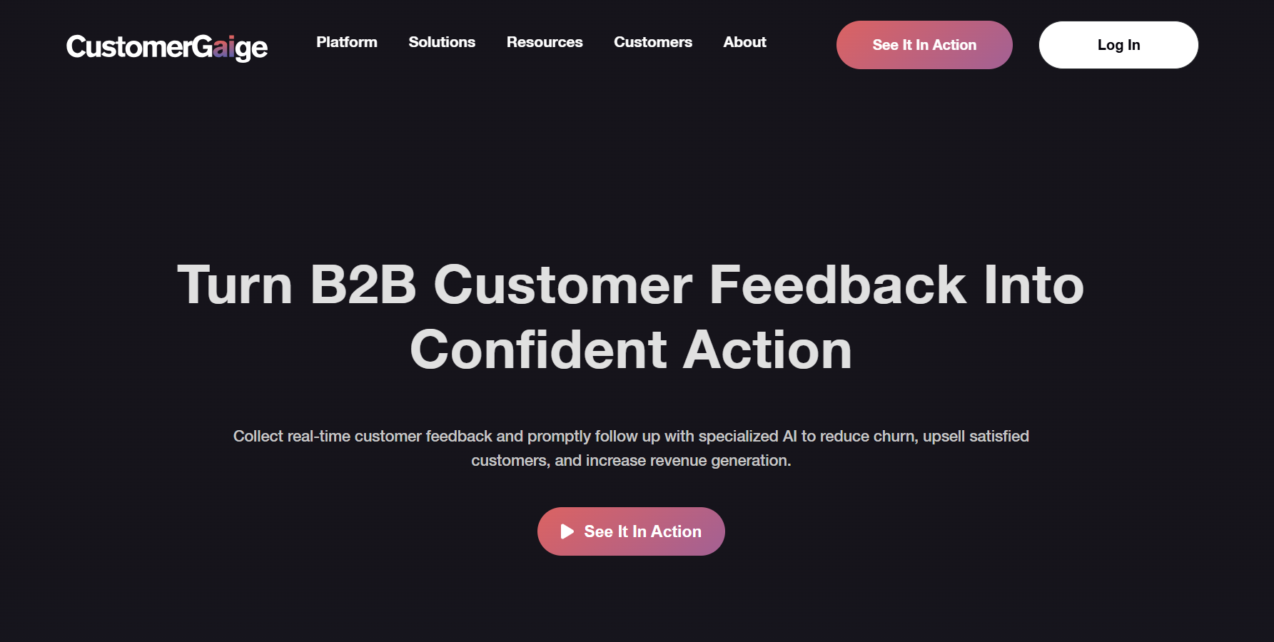 Dashboard of CustomerGauge from the listicle of 9 Best Qualtrics Alternatives in 2026 for Mid-Market CX Teams by SurveySensum