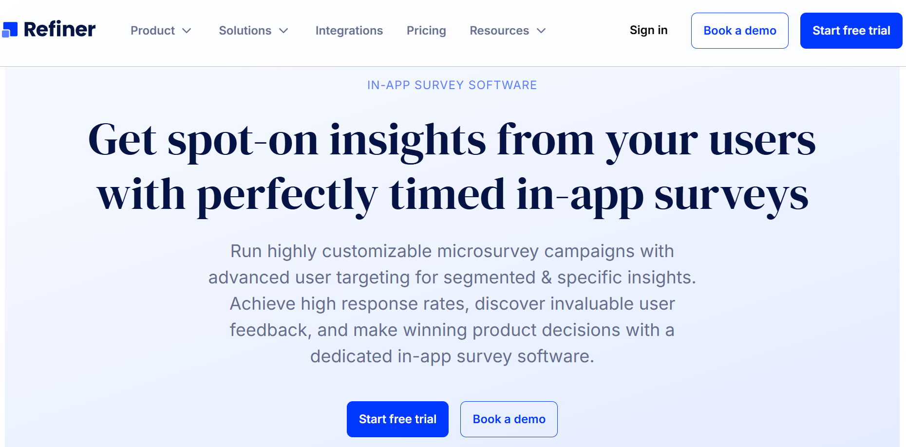 Dashboard of Refiner from the listicle of Best NPS Software: From Measurement to Action by SurveySensum
