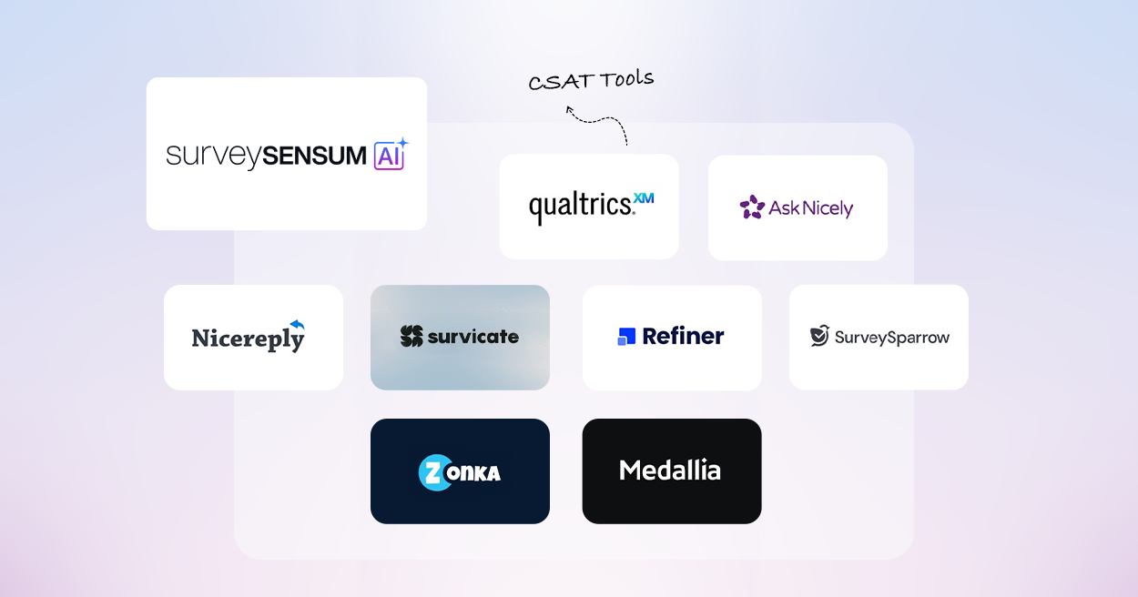 Banner image of Top CSAT Tools to Measure Customer Satisfaction by SurveySensum
