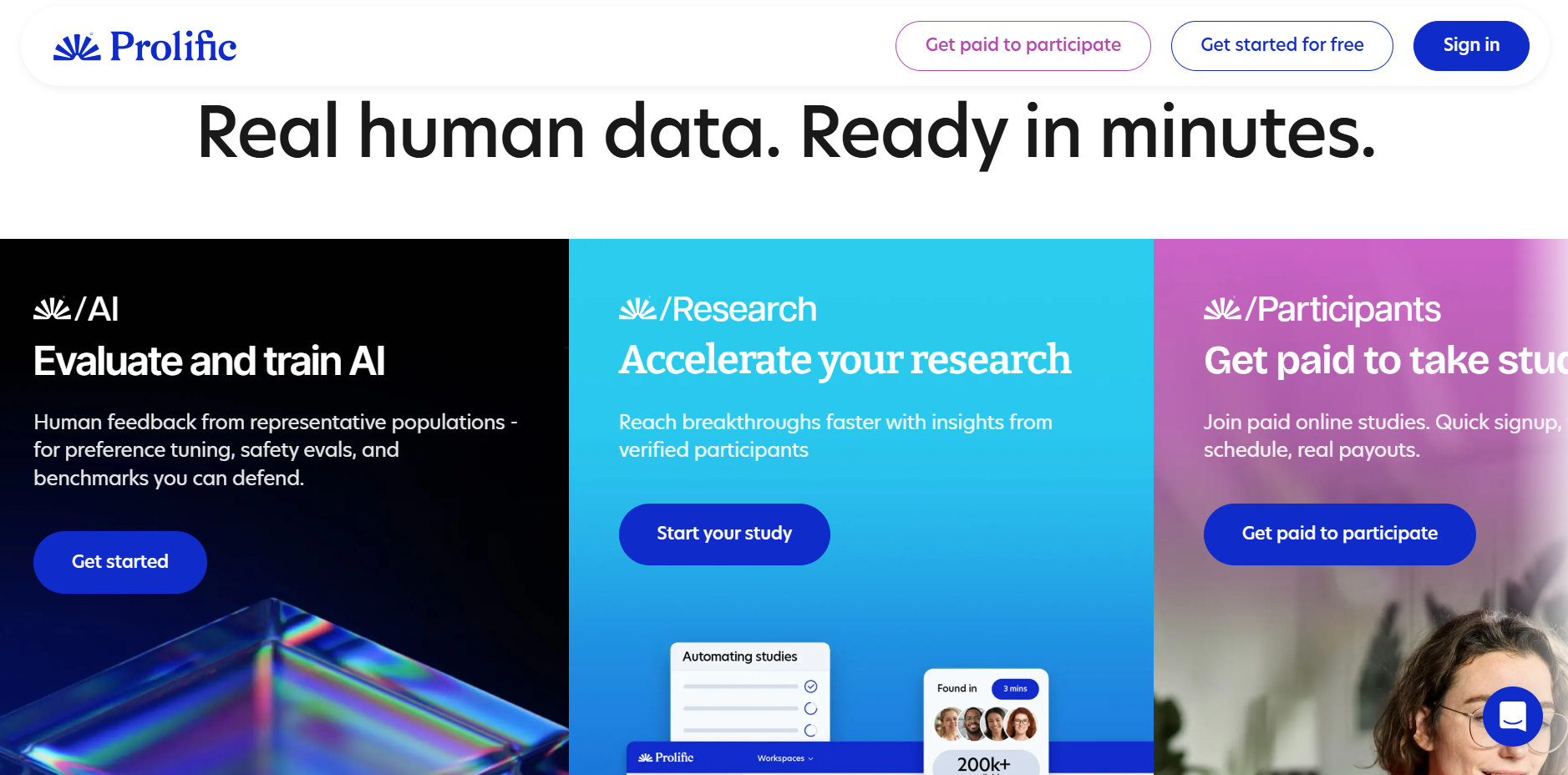Dashboard of Prolific from the listicle of Top 7 Toluna Alternatives: Compared for Speed, AI, and Scale by SurveySensum