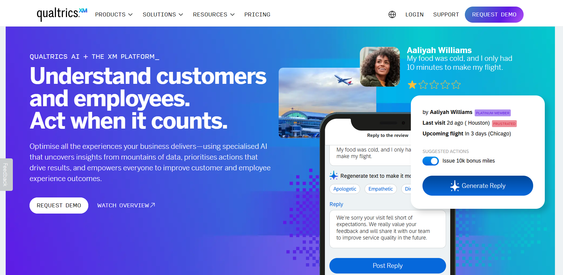 Dashboard of Qualtrics from the listicle of 10 Best Consumer Insights Platforms for Faster Research by SurveySensum